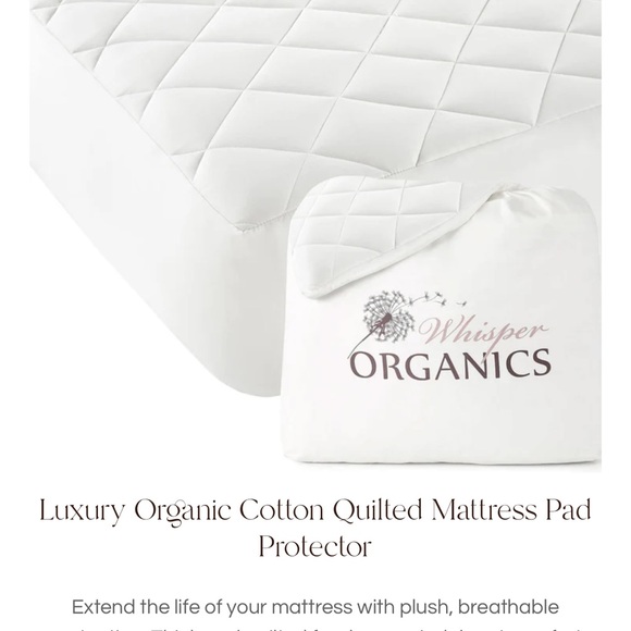 Luxury Organic Cotton Quilted Mattress Pad Protector